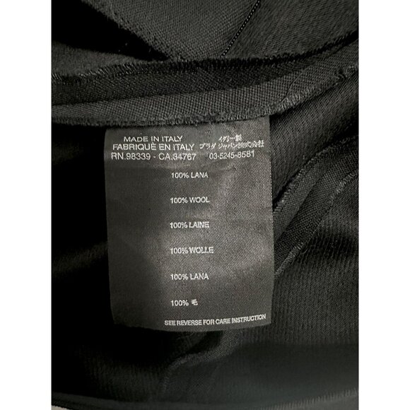 PRADA Black Wool A-Line Double Pleated Midi Skirt IT 46 Made in Italy - Picture 4 of 16